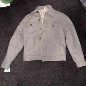 Express Sherpa gray jacket size XS